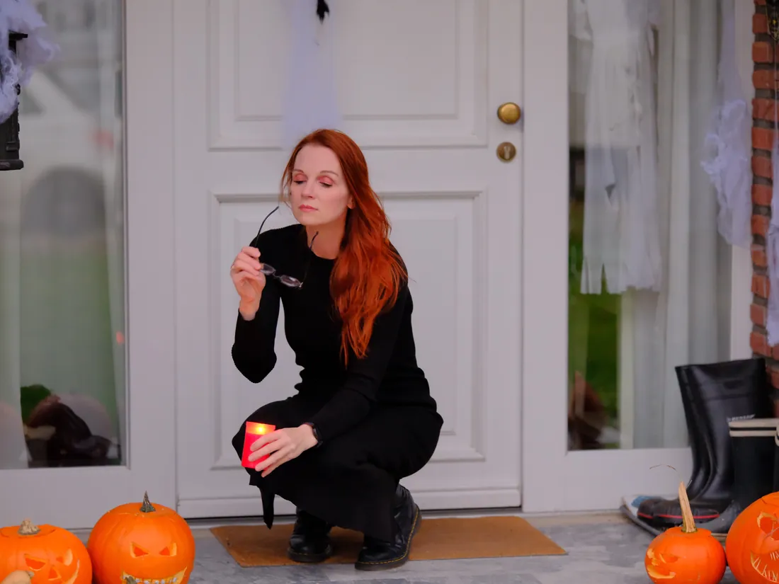 Patricia verkleidet an Halloween
